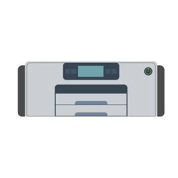  Printer icon vector machine print office illustration. Isolated paper fla... Stock Photos