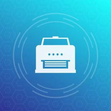 Printer icon, vector pictogram Stock Illustration