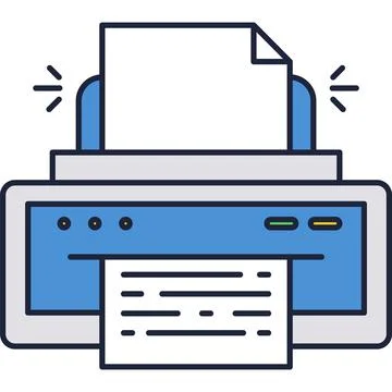 Printer icon vector print pictogram on white Stock Illustration
