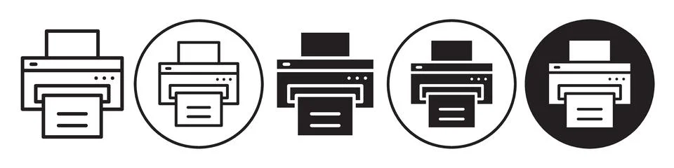 Printer Icon vector set collection for web Stockillustratie