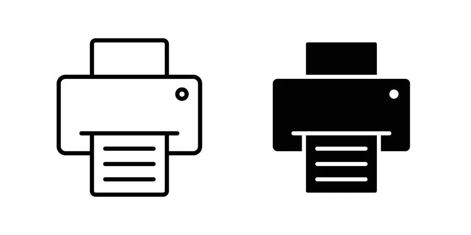 Printer icon vector symbol graphics Stock Illustration
