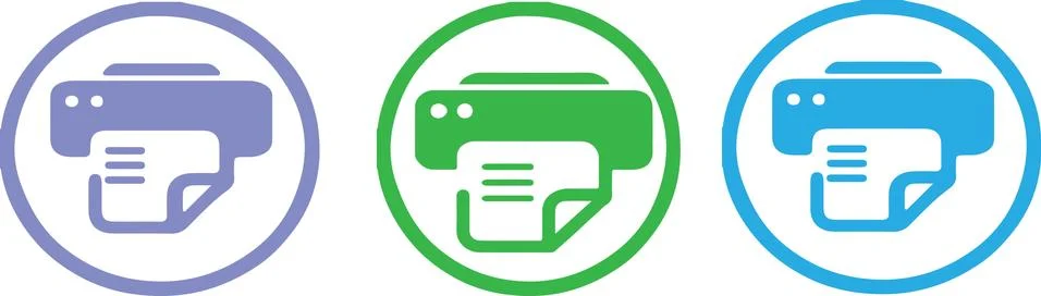 Printer icon on white background Stock Illustration