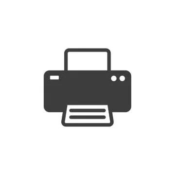 Printer icon on white background Stock Illustration