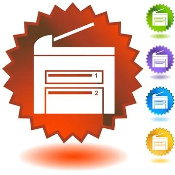 Printer icons Illustrazione stock