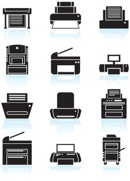 Printer icons Stock Illustration