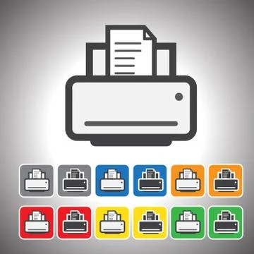 Printer icon.vector Illustrazione stock