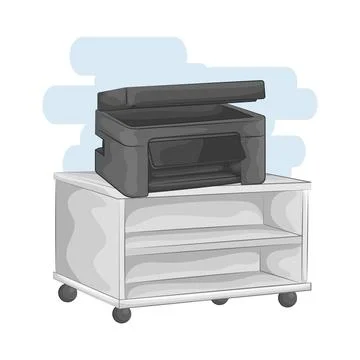 Printer Illustration 库存插图