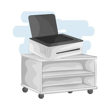Printer Illustration Illustrazione stock