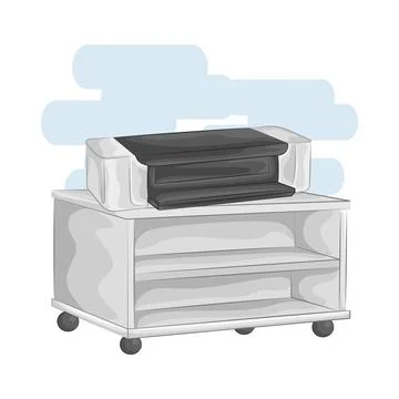 Printer Illustration Illustrazione stock