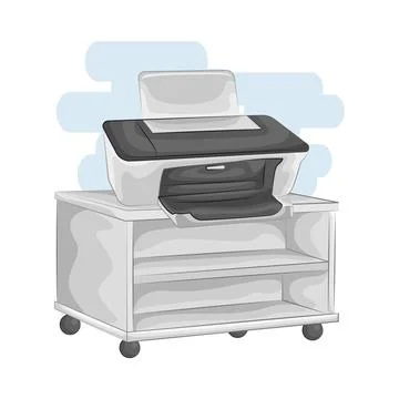 Printer Illustration Illustrazione stock