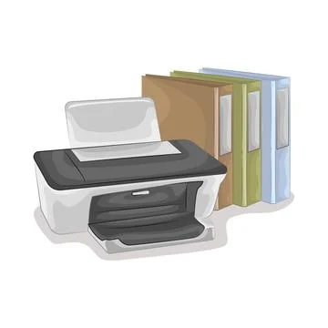 Printer Illustration Illustrazione stock