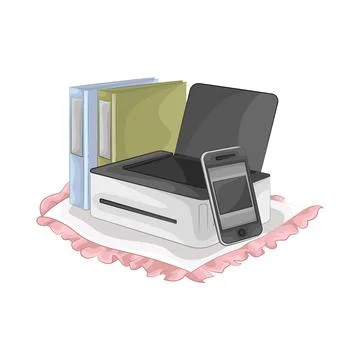 Printer Illustration Stock Illustration