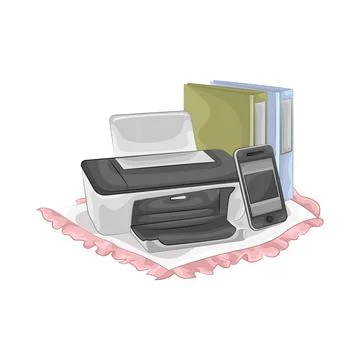 Printer Illustration Illustrazione stock