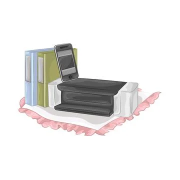 Printer Illustration 库存插图