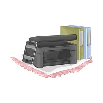 Printer Illustration Stock Illustration