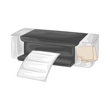 Printer Illustration Stock Illustration
