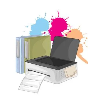 Printer Illustration 库存插图