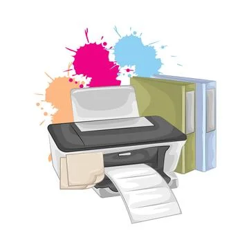 Printer Illustration Stock Illustration