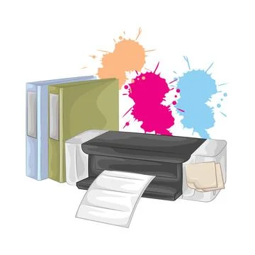 Printer Illustration Illustrazione stock