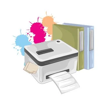 Printer Illustration Illustrazione stock