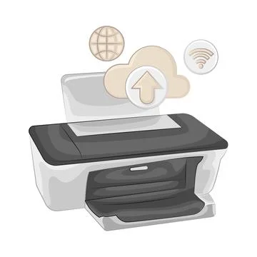 Printer Illustration Stock Illustration