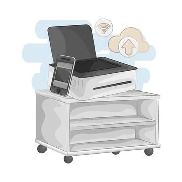 Printer Illustration Illustrazione stock