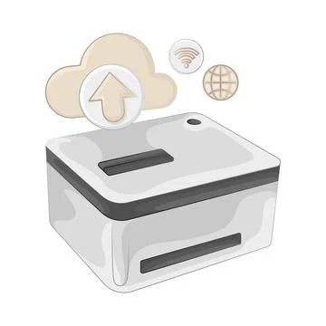 Printer Illustration Stock Illustration