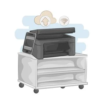 Printer Illustration Stock Illustration