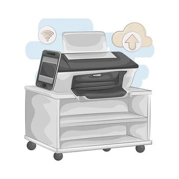 Printer Illustration Illustrazione stock