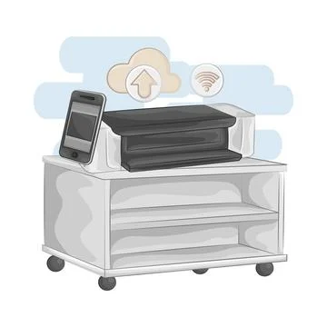 Printer Illustration 库存插图