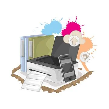 Printer Illustration Illustrazione stock