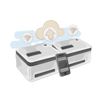 Printer Illustration Stock Illustration