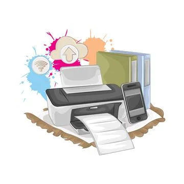 Printer Illustration Stock Illustration