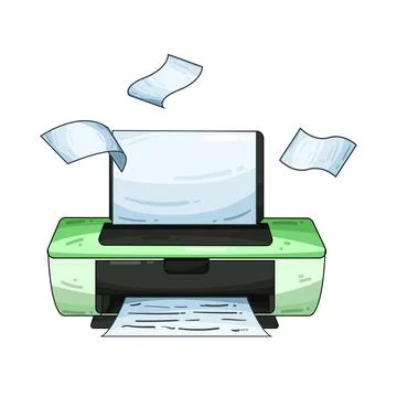 Printer illustration 库存插图
