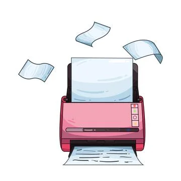Printer illustration 库存插图