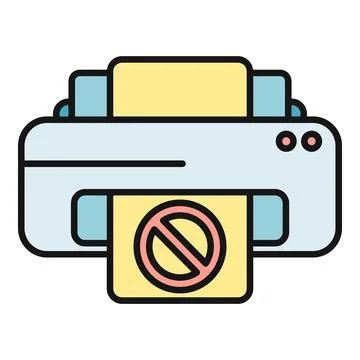 Printer indicating a paper stop or error Ilustración de archivo