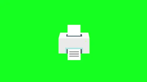 Printer infographic on green background Stock Footage 280927880