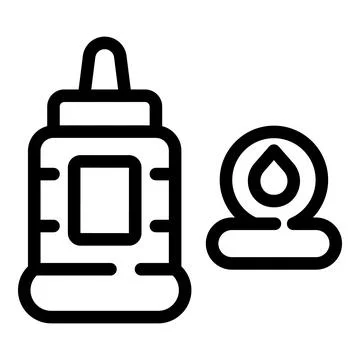 Printer ink bottle icon outline vector. Toner machine Illustrazione stock
