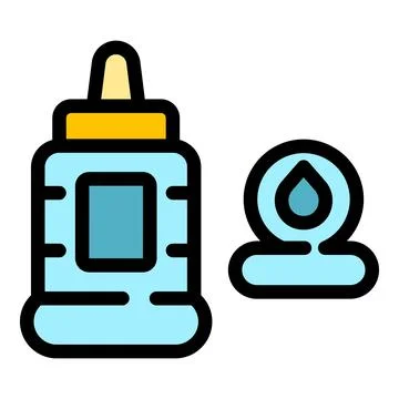 Printer ink bottle icon vector flat Illustrazione stock