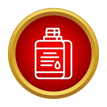 Printer ink bottle refilling supply icon 库存插图