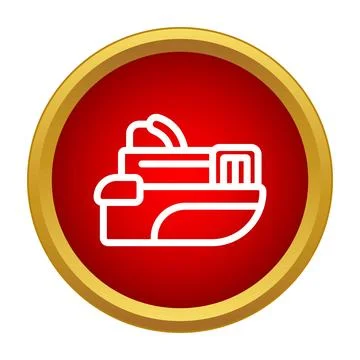 Printer ink bottle simple line vector icon Stock Illustration