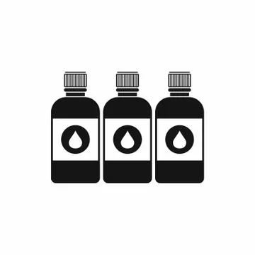 Printer ink bottles icon, simple style Stock Illustration