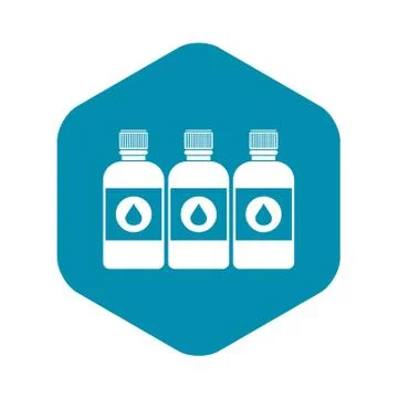 Printer ink bottles icon, simple style Stock Illustration