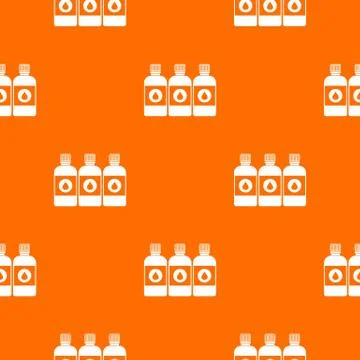 Printer ink bottles pattern seamless Stock Illustration