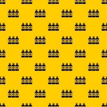 Printer ink bottles pattern vector Illustrazione stock