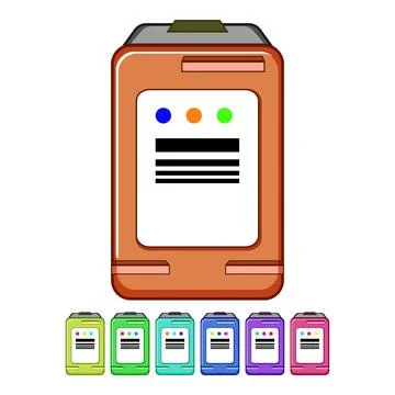 Printer ink cartridge cartoon vector graphic イラスト素材