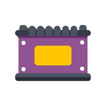 Printer ink cartridge flat icon representing office supplies 스톡 일러스트