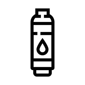 Printer ink cartridge refill line art icon Stock Illustration
