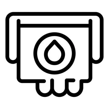 Printer ink paper icon outline vector. Toner copier Illustrazione stock