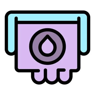 Printer ink paper icon vector flat Stock Illustration